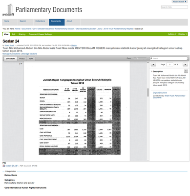 Hidden data in parliamentary documents