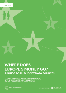 Just Released: “Where Does Europe’s Money Go? A Guide to EU Budget Data Sources”