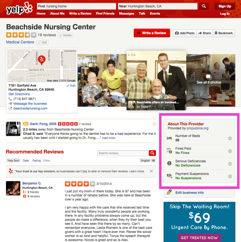 Yelp’s Consumer Protection Initiative: ProPublica Partnership Brings Medical Info to Yelp